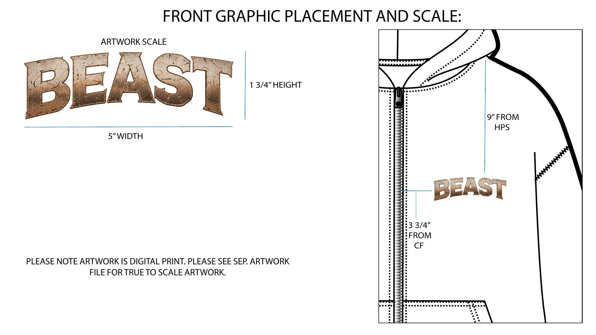 Apparel stitch construction callouts
